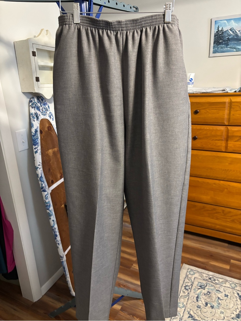Alfred Dunner Women's Straight Leg Pants in Gray